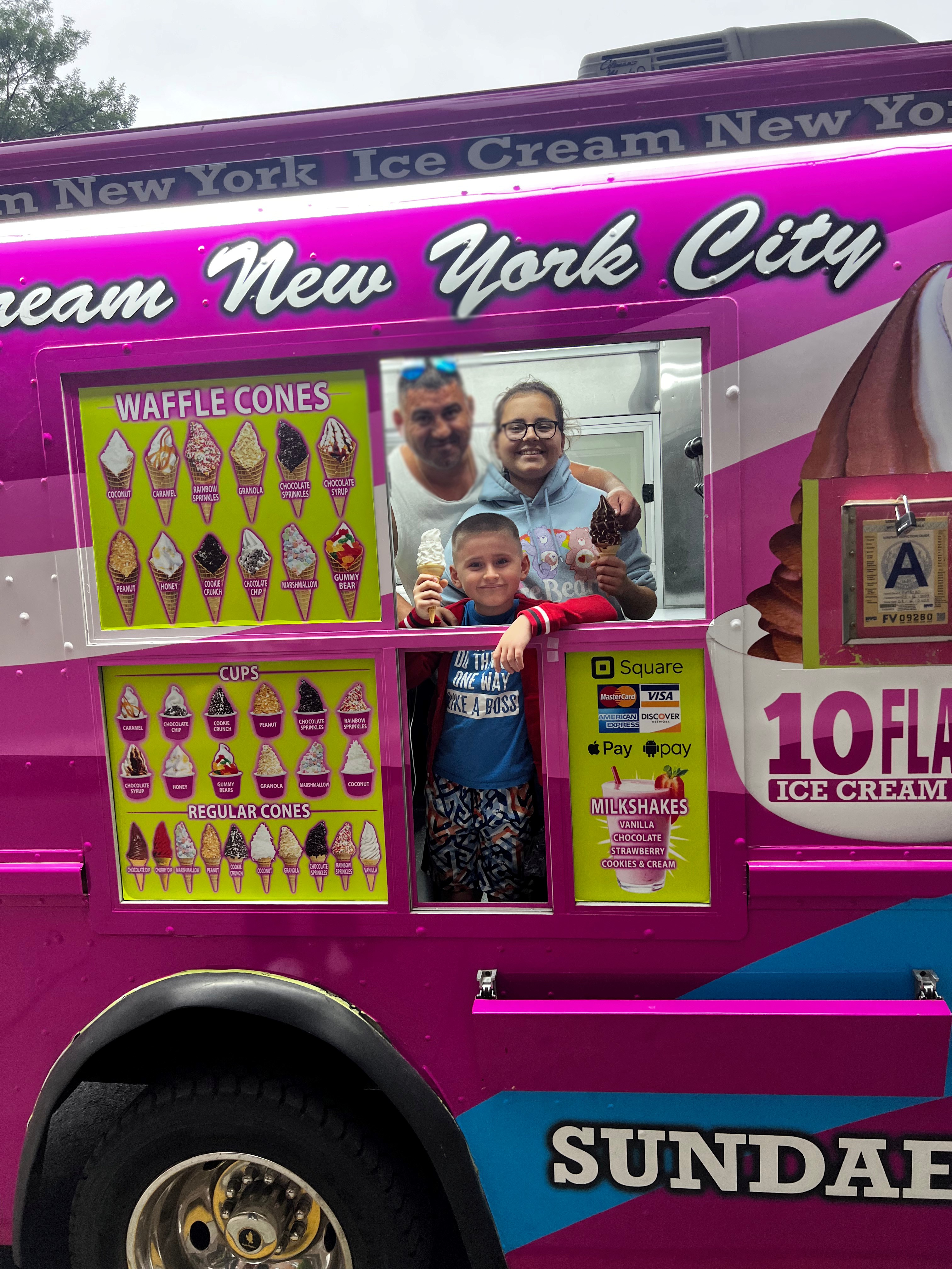 Family in Ice Cream Truck